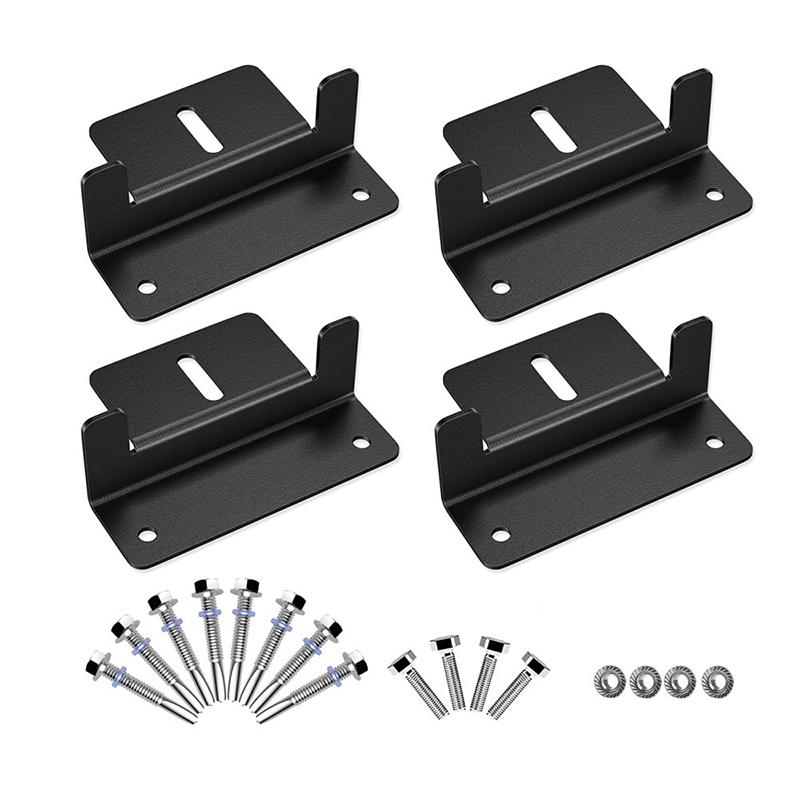 4sets Units Solar Panel Mounting Bracket Kits PV Panel Roof Solar Panel Aluminum Mounting Z Type Bracket For Car Boat RV Yacht 7