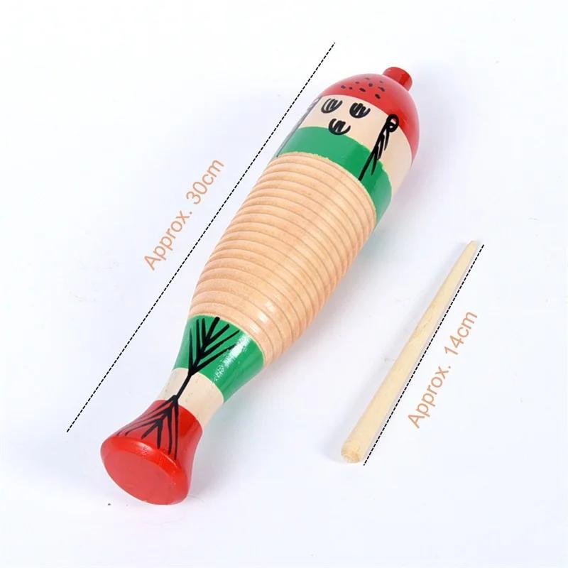 Wooden Fish Toy Game Orff Percussion Musical Instrument Toddler Music Learning Children's Christmas Gifts Baby Educational Toys