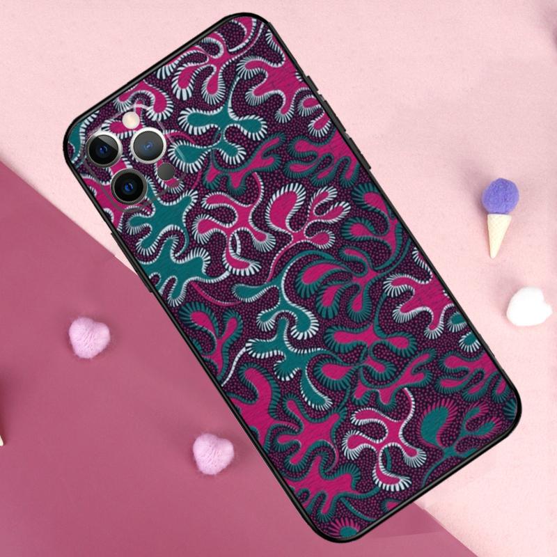 African Fabric Print Phone Case For iPhone 17 Pro Max 17 Air 11 14 15 16 Pro Max Plus 12 13 Mini 16e Back Cover