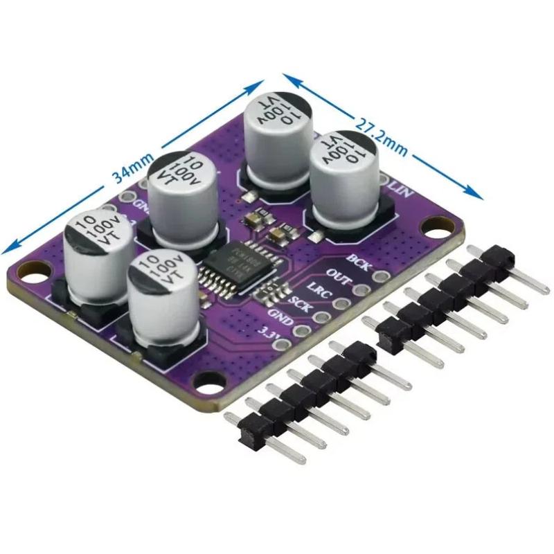 1/2Pcs PCM1808 High SNR 105dB Stereo Audio ADC Board 24-bit Amplifier Module for HiFi Sound System Modification