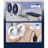 LEIBOO Car USB Fan Dual Head Cooling Air Fan Independent Switch 3-Speed 360 Degree Adjustable Auto Fan Car Electrical Appliances