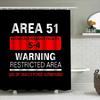 Unframed Alien Area 51 Shower Curtain Vintage Ufo Space Nevada Desert Paranormal Horror Movie Decor Galaxy Sci-Fi Home Bathroom