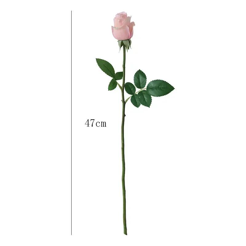 10 Pcs/lot Moisturizing Real Touch Roses Artificial Flowers Bridal Bouquet Rose Wedding Decor Home Party Valentine's Day Floral