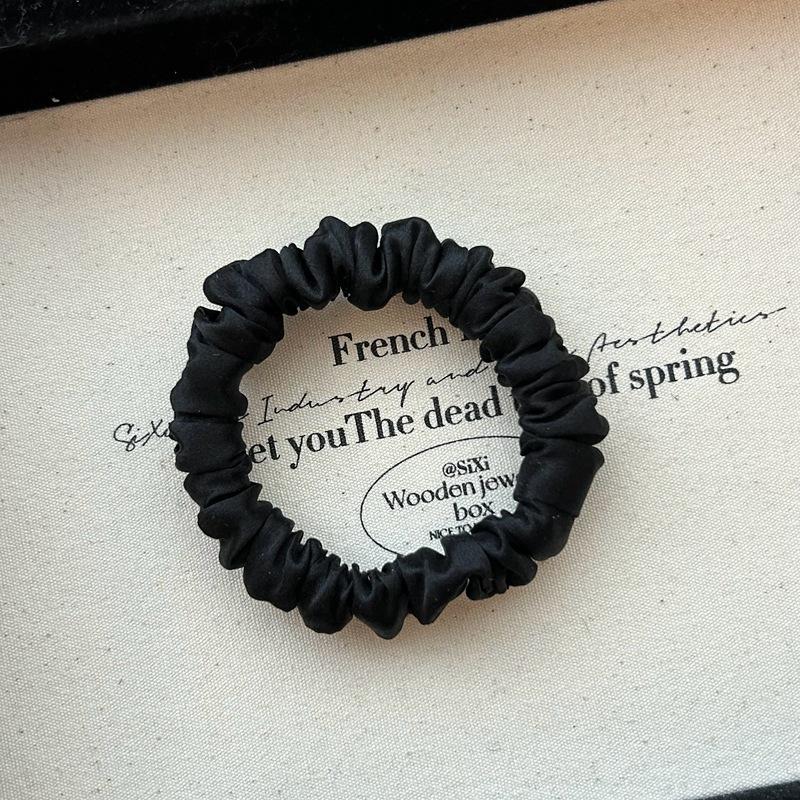 

100% Чистые шелковые резинки для волос из тутового шелка для женщин Эластичные шелковые резинки для волос Веревка для волос хвостик для девочек Черные резинки для волос Аксессуары