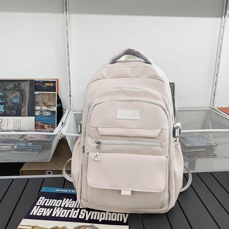 Schoolbag schoolbag for female college students Korean version of junior high school students High school large capacity weight reduction backpack