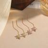 Snowflake Elegant Tassel Ear Cuff Stud Earrings Premium Sweet Nature Tiny Ear Accessories
