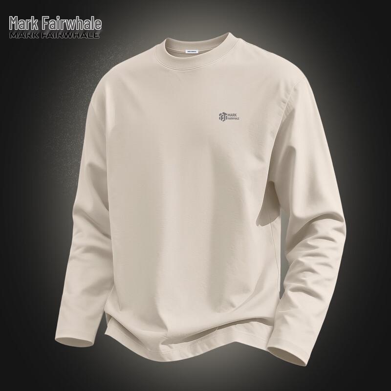 Mark Fairwhale Men's Round Neck Long Sleeve Cotton T-Shirt