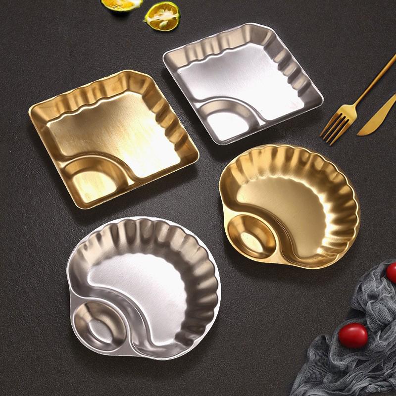 French Retro Shell Shape Stainless Steel French Fries Fried Chicken Snack Plate Home Storage Decorative Platesturdy Stainless St