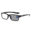 Anti Blue Light Color Changing Sunglasses Dual Color Frame Sports Photochromic Reading Glasses Ultra Light Presbyopia Glasses