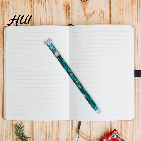 Reusable Erasable Pens Pen Set Christmas Smooth Writing Ink Holiday Themed Gel for Wish Lists Love Cards Festive Desk Decor Rewritable