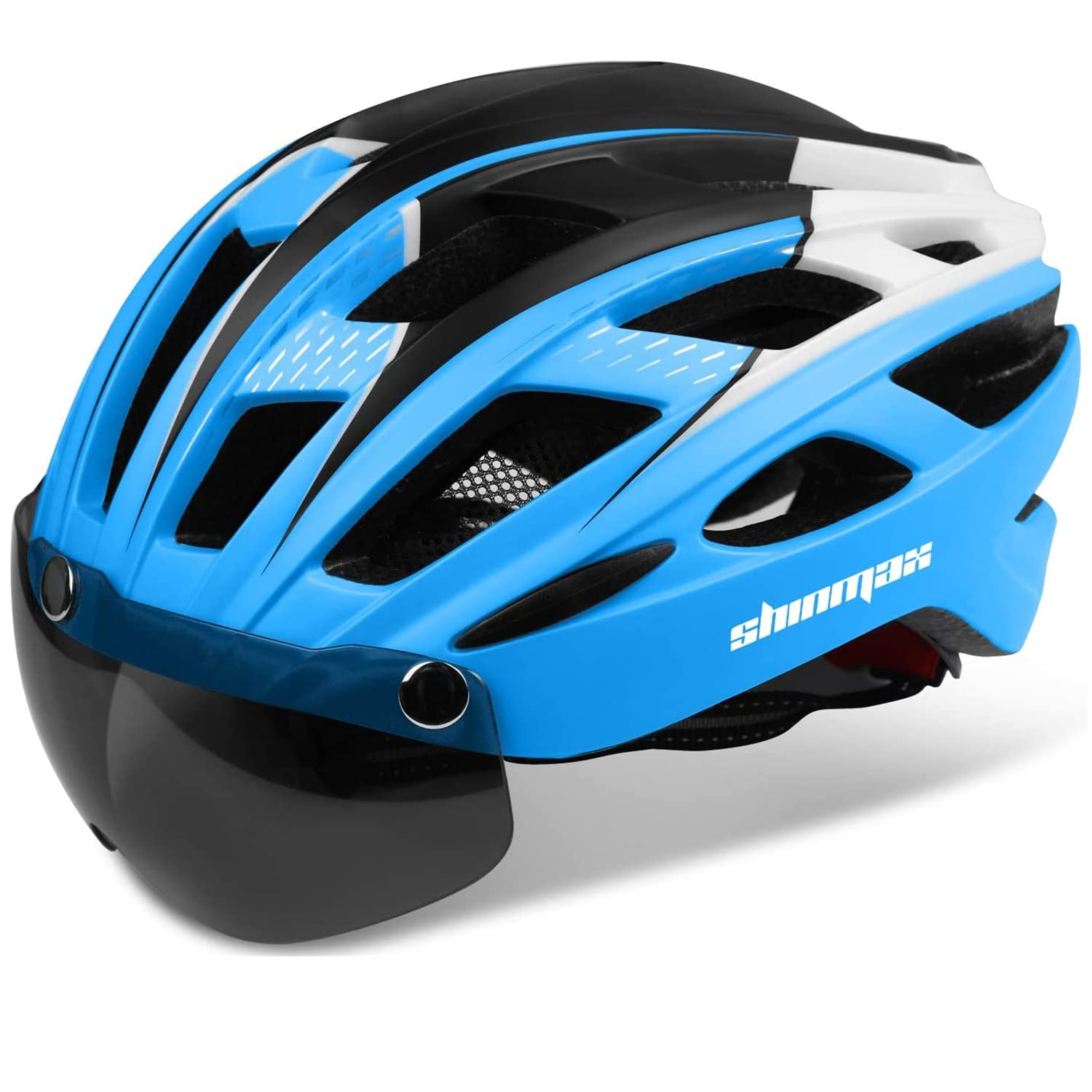 

Shinmax Bicycle Helmet for LED Magnetic Road Bike CPSC Sizes Ultra Cycle Helmet for Men and Middle and High School Includes Spare Storage Adults, синий