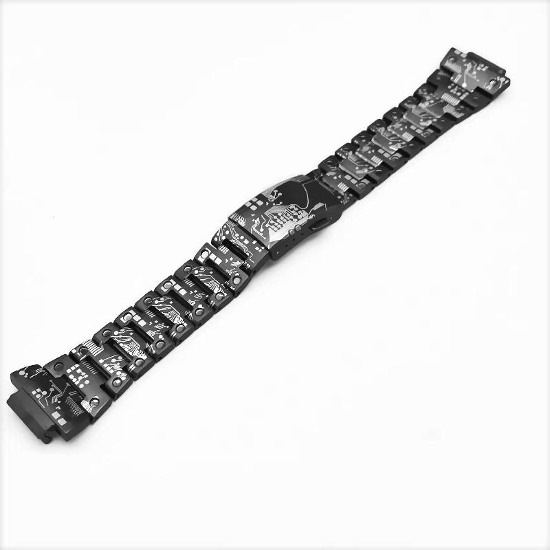 Titanium Alloy Strap For Casio GMW5610/DW5600 Circuit Board Titanium Alloy Modification Accessories, Small Square strapGMW-B5000