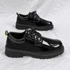 Summer Wenzhou Small Leather Shoes Formal Business British Derby Feet Wide Big Head Casual Trendy Shoes Glossy