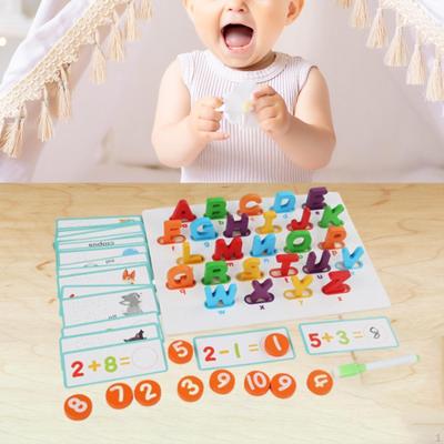 Gra Montessori Matching Game Drewniana układanka alfabetyczna Interaktywna litera dla