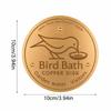 Outdoor Garden Bird Bath Copper Disk Reusable Water Basin Maintenance Accessory for Wild Bird Drinking and Bathing Areas