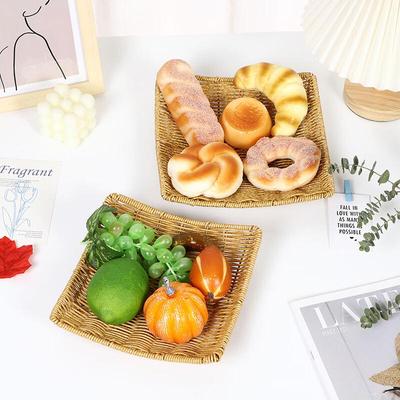 Imitation Rattan Plastic Woven Serving Basket