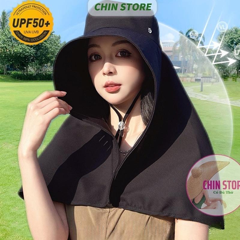 Portable Neck Guard Shawl Sun Hat Face-covering Fisherman Hat With Snap Button Sunscreen Surprise Gift For Girlfriend