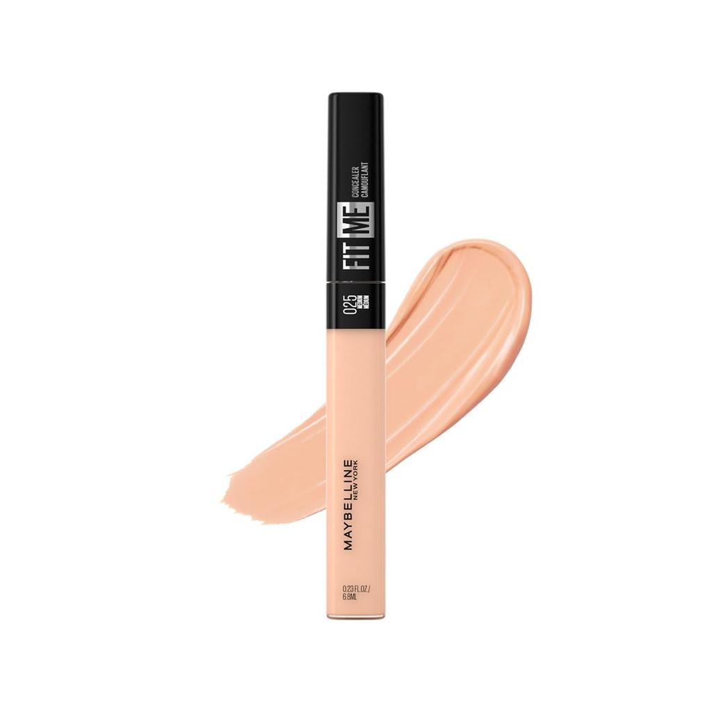 Maybelline New York Fit Me Korektor Pełnokryjący 25 Średni 6,8ml Naturalne Matowe Wykończenie Ukrywa Cienie Pod Oczami Niedoskonałości Zaczerwienienia Beztłuszczowy Długotrwały