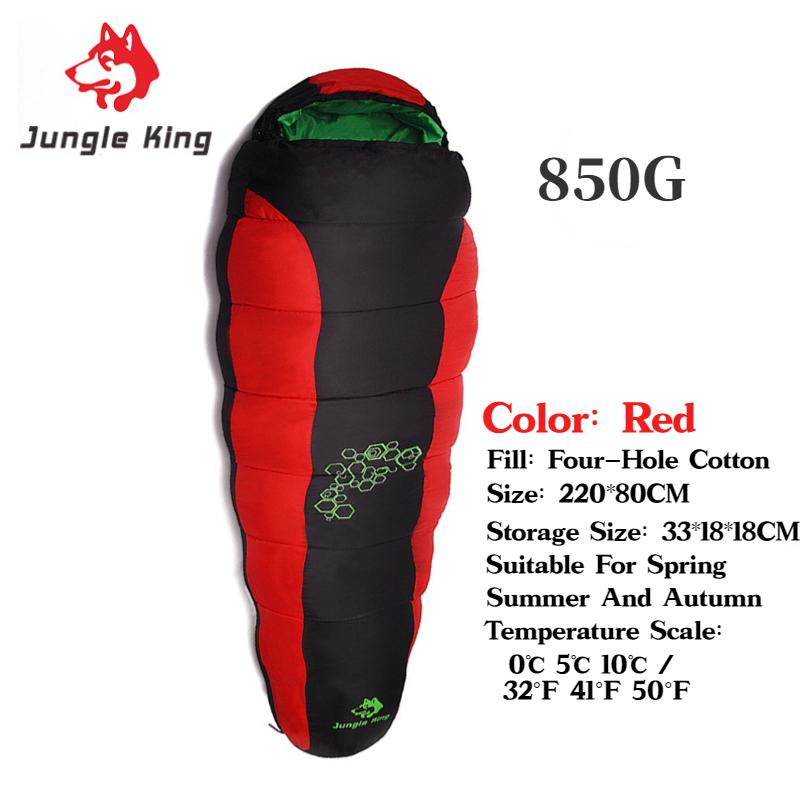 

JUNGLEKING CY0901 Cotton Sleeping Bag Winter Thermal with 4 Thickness Options Thickening Fill 4 Holes Design for Camping