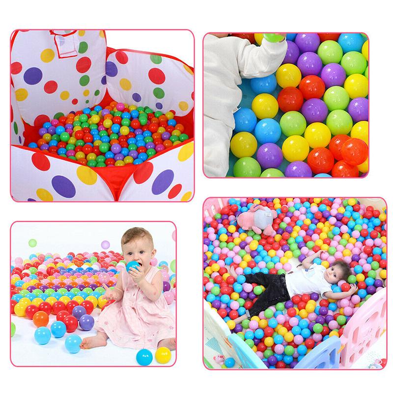 100/200Pcs Colorful Plastic Ball Pit Balls Crush Proof Ocean Ball Kids Toy Games