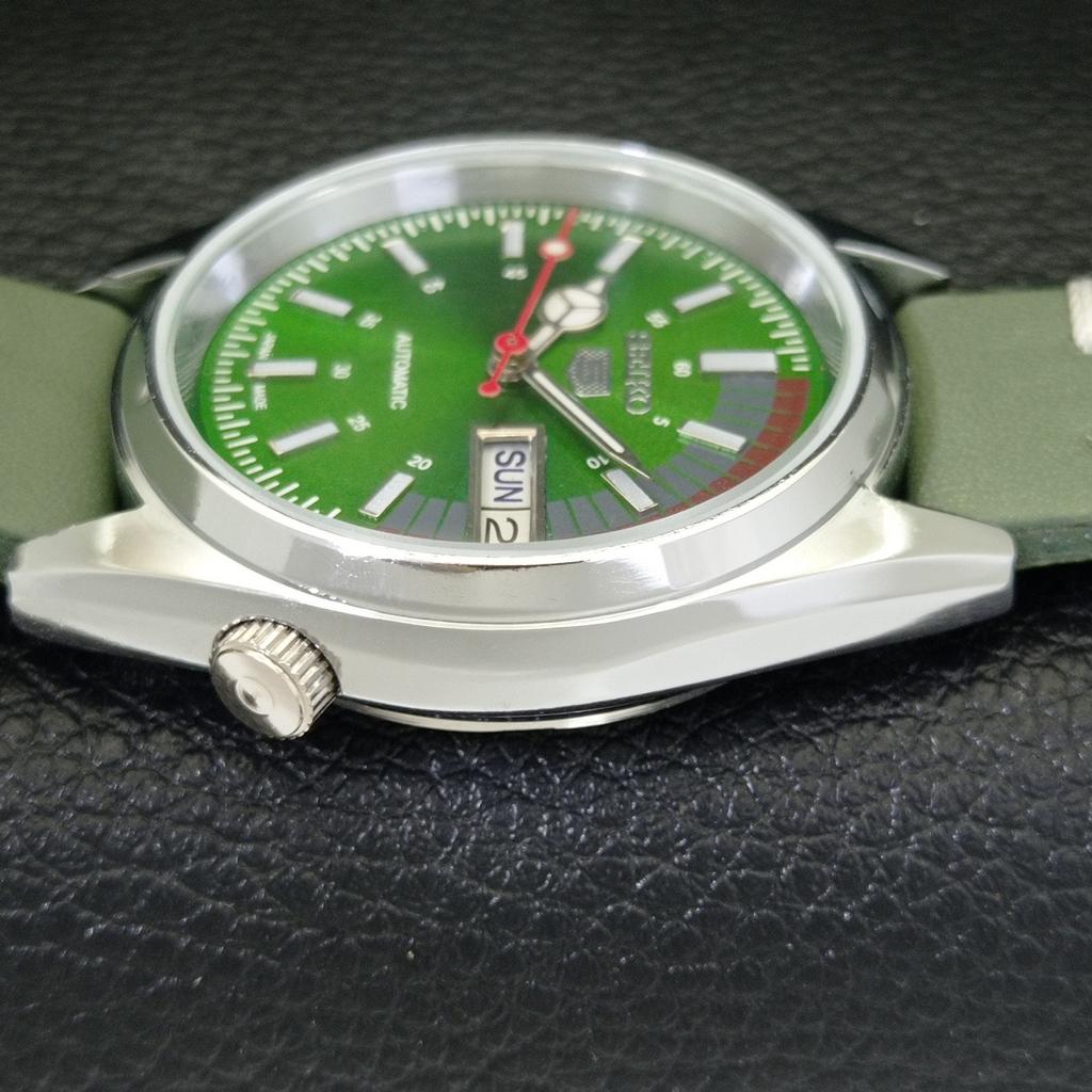 REFURBISHED SEIKO 5 AUTOMATIC 6309A VINTAGE JAPAN MENS GREEN WATCH A441106-4 Sk-a441106