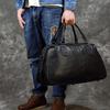 Bolsa de Viagem Masculina de Grande Capacidade em Couro Genuíno – Estilo Europeu e Americano, Couro Bovino de Camada Superior, Bolsa de Mão Casual para Fitness