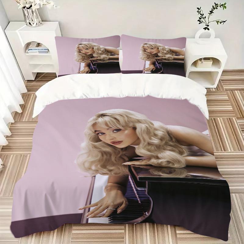 3Pcs Blonde Woman Piano Bedding Sets For All Sizes New 3D Printed Bed Cover Comforter Duvet Cover Pillowcase Bedroom Decoration