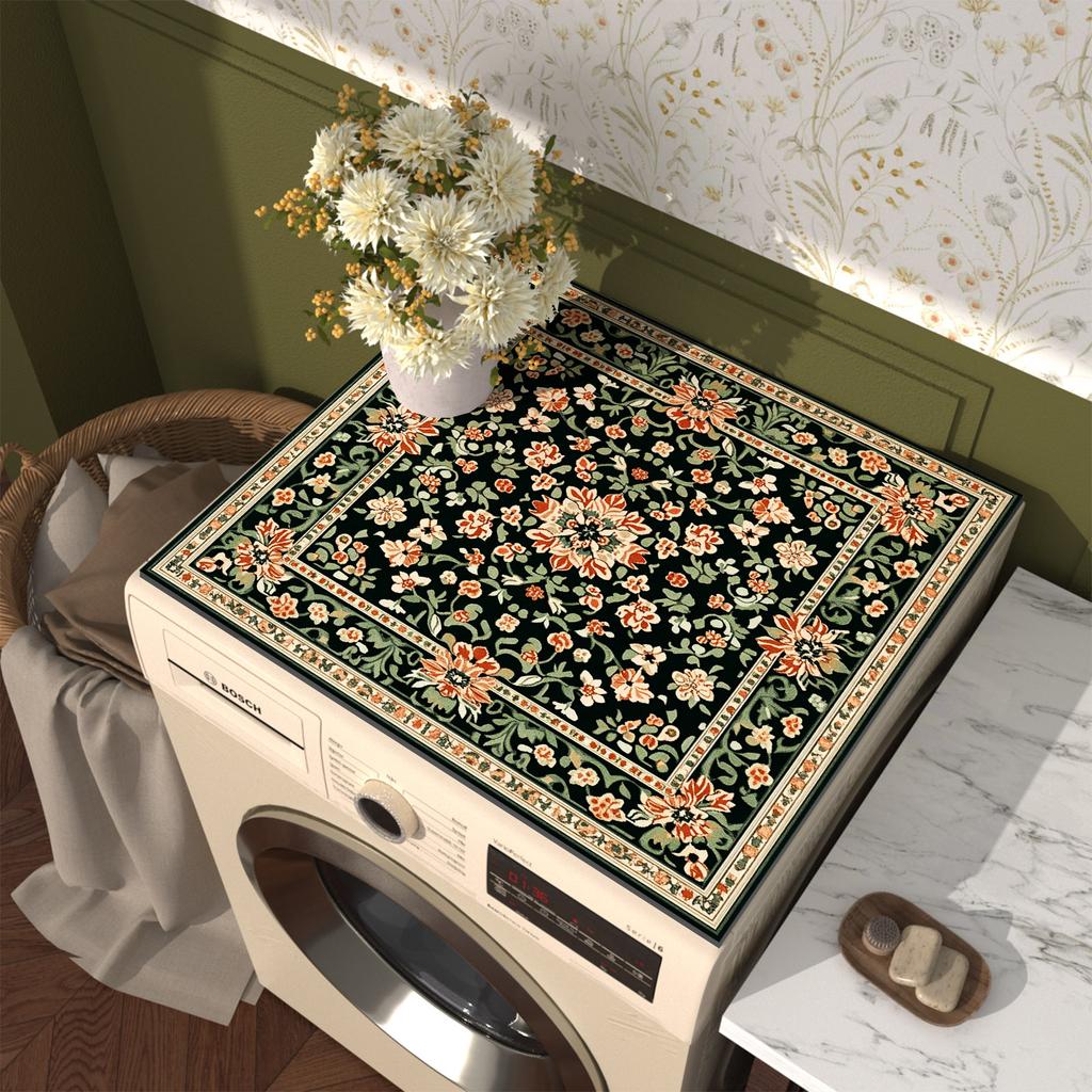 Washing Machine Cover Mat Washer Dryer Cover Refrigerators Dust Mat Pad Splash Proof Dry Anti Slip Pads Insulated Mats