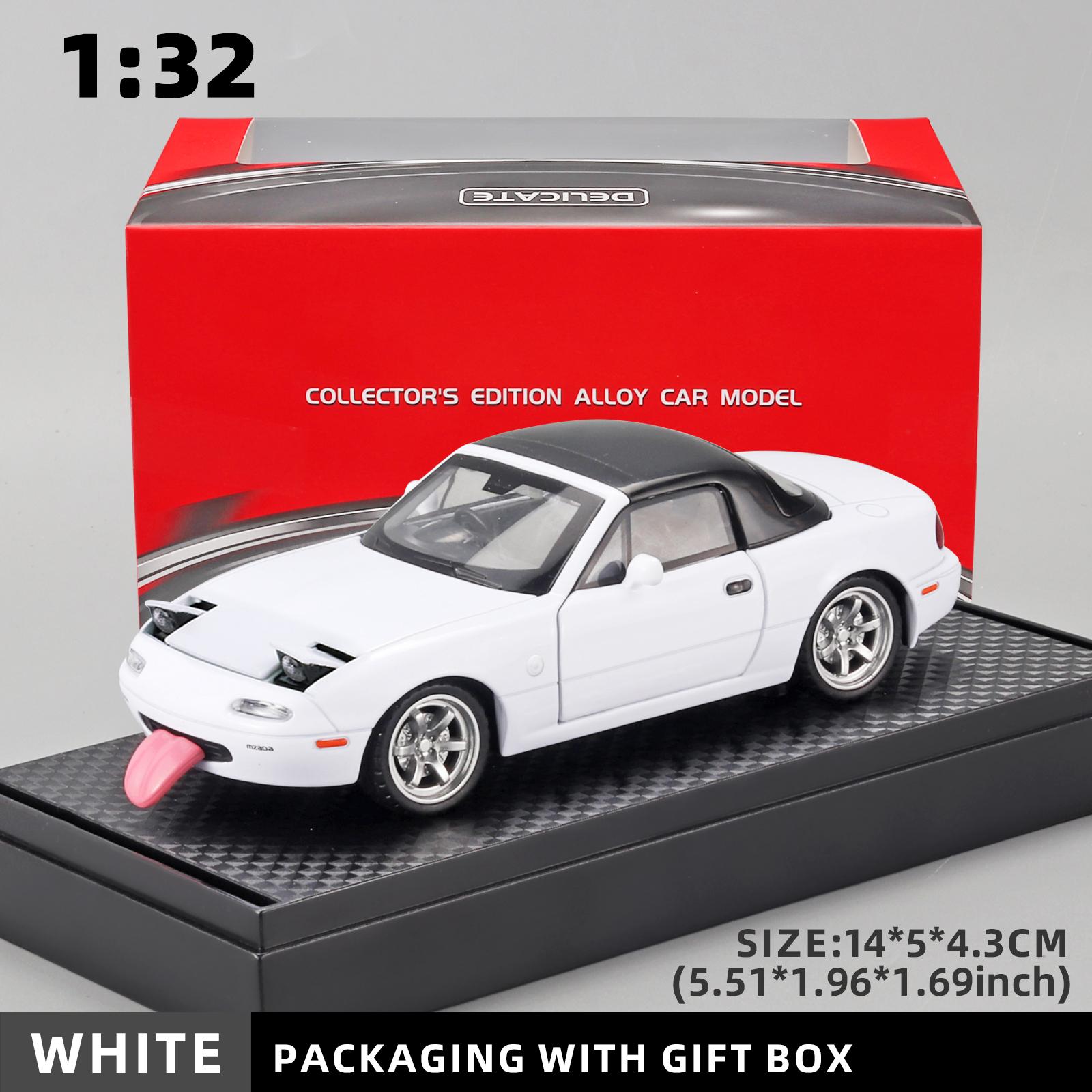 1:32 Mazda Mx5 Legierung Druckguss Spielzeugauto Modell Sound und Licht Rückzieher Kinderspielzeug Sammlerstücke Geburtstagsgeschenk