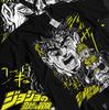 S Bizarre Adventure TShirt Anime Unisexga Graphic Design Shirt Black