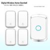 Wireless Waterproof Self-Powered Doorbell - No Battery Remote Control, Long-Distance Smart Ring for Home Use