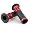 PROGRIP Motorcycle Grip for Handlebar Diameter 22.2 122mm Standard Rubber End Penetration 728 Type Aluminum Ring Red 98087