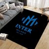 Inter Milan Printed Carpet, Home Sofa Decoration for Living Room & Bedroom, Non‑Slip Play Flannel Floor Mat for Game Room