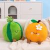 30cm Cartoon Round Fruit Plush Doll Pillow Watermelon Apple Strawberry Orange Pineapple Coconut Plush Toy Home Bedroom Decor Designed for Children's