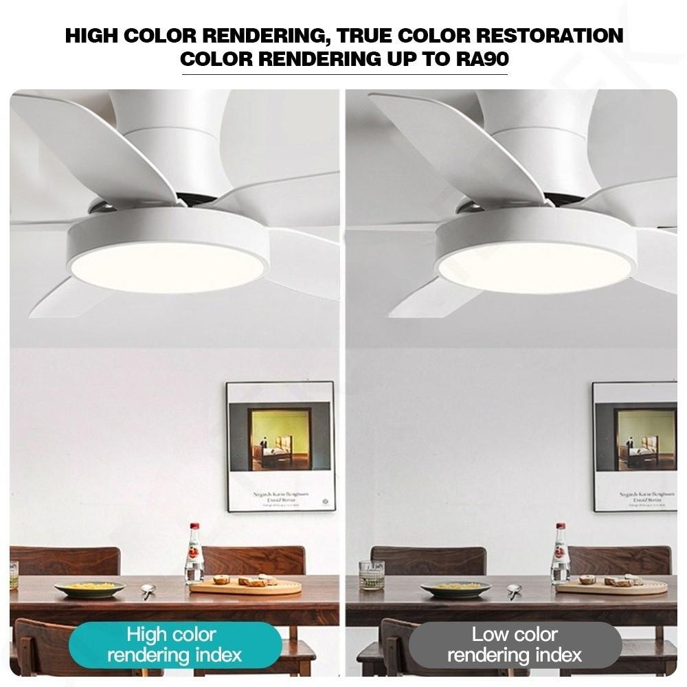 42" 52" Lamp Frequency Conversion Remote Control Ceiling Fan Light Balcony Fan Ceiling Fan With Light LED Full Spectrum Fan