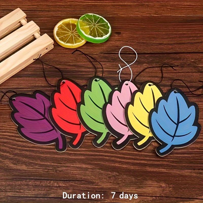 6/24pcs Leaf Shape Car Air Fresheners Natural Scented Tea Paper Tablets for Auto Interior Mirror Hanging Fragrance Accessories