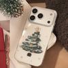 Embossed glitter for apple 17promax mobile phone case iphone16 Christmas tree graffiti 12 anti-drop 14 hard 15