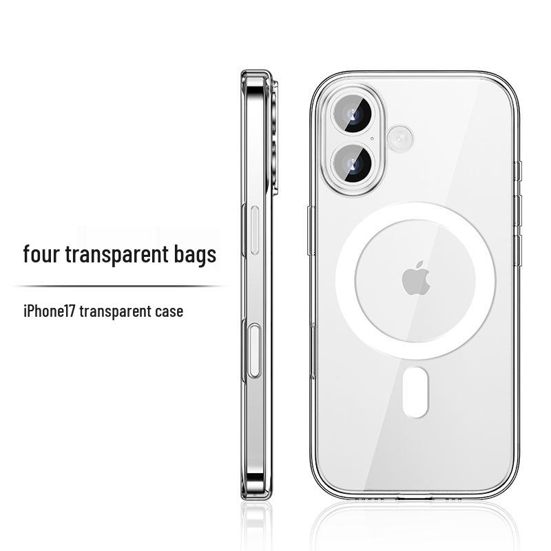 Wlons Magnetische Transparente Hülle für iPhone 17 Pro Max - 4er-Pack Kompatibel mit 17AIR