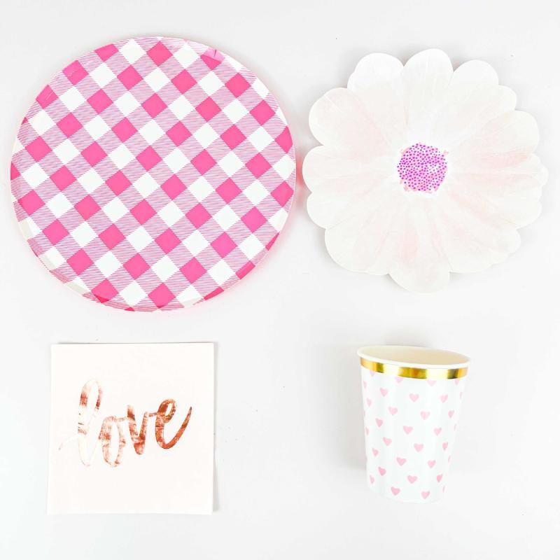 OIMG Disposable Paper Party Tableware Set