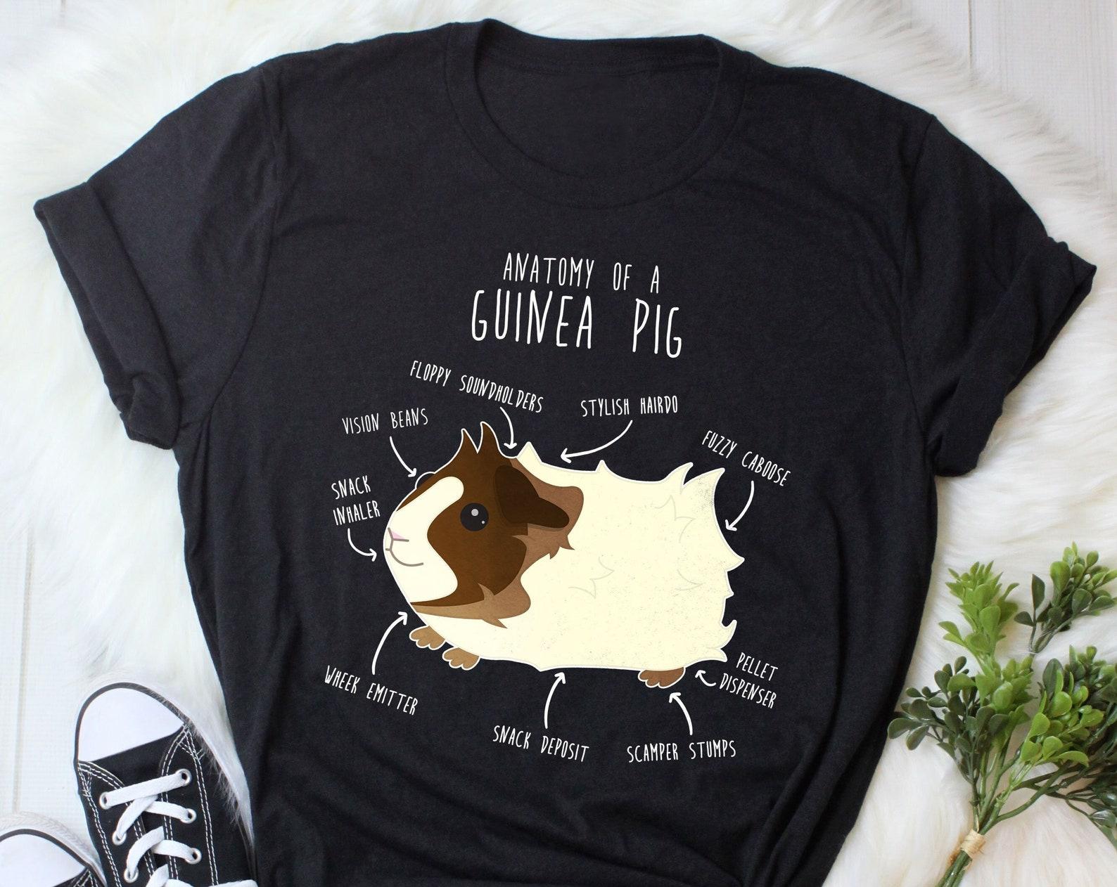 Funny Guinea Pig Shirt,  , Abyssinian Guinea Pig Lover Gift, Cute Cavy T-shirt, Pet Cavies Tshirt, Rodent Anatomy Pocket Pet Mom Dad 120