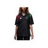 Jordan Quai 54 Letter Number Print Single Button Short Sleeve T-Shirt Women T-Shirts Black FN4224-010