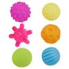 6Pcs Textured Ball Toy Vinyl Soft Elastic Multicolor Hands Squeeze Balls Set for Baby Infant