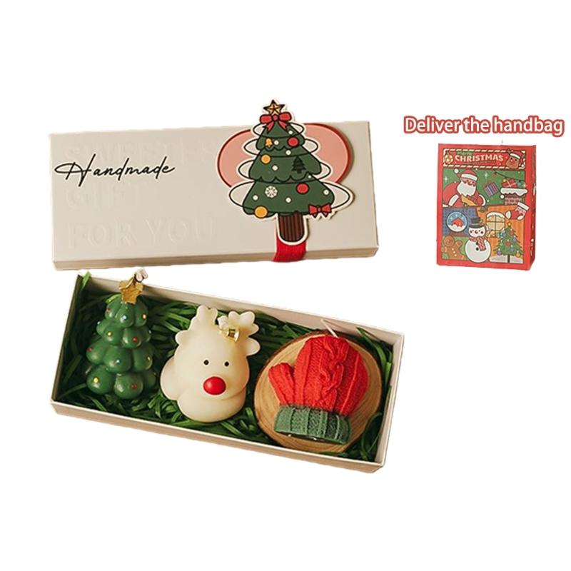 Christmas Scented Candle Gift Set Winter Soys Candle Christmas Home Decors Christmas Aromatherapys Candle Holiday Gift