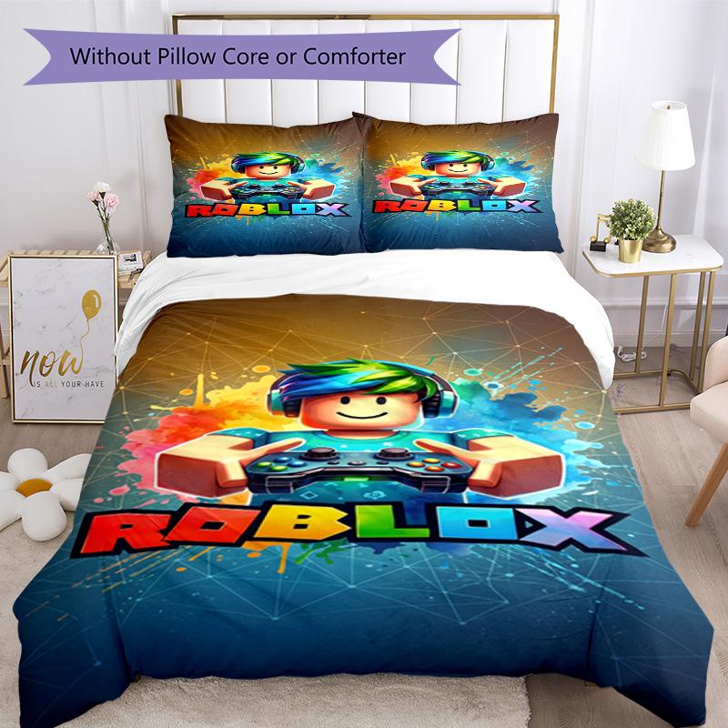 Постельное белье Roblox Дышащий пододеяльник с наволочками Декорационное постельное белье для спальни Украшение для дома Подарок на день рождения