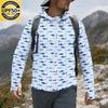 Giacca da Uomo Casual con Cappuccio e Maniche Raglan, Stampa Mimetica, Leggera, Copricapo da Esterno (Occhiali non inclusi)