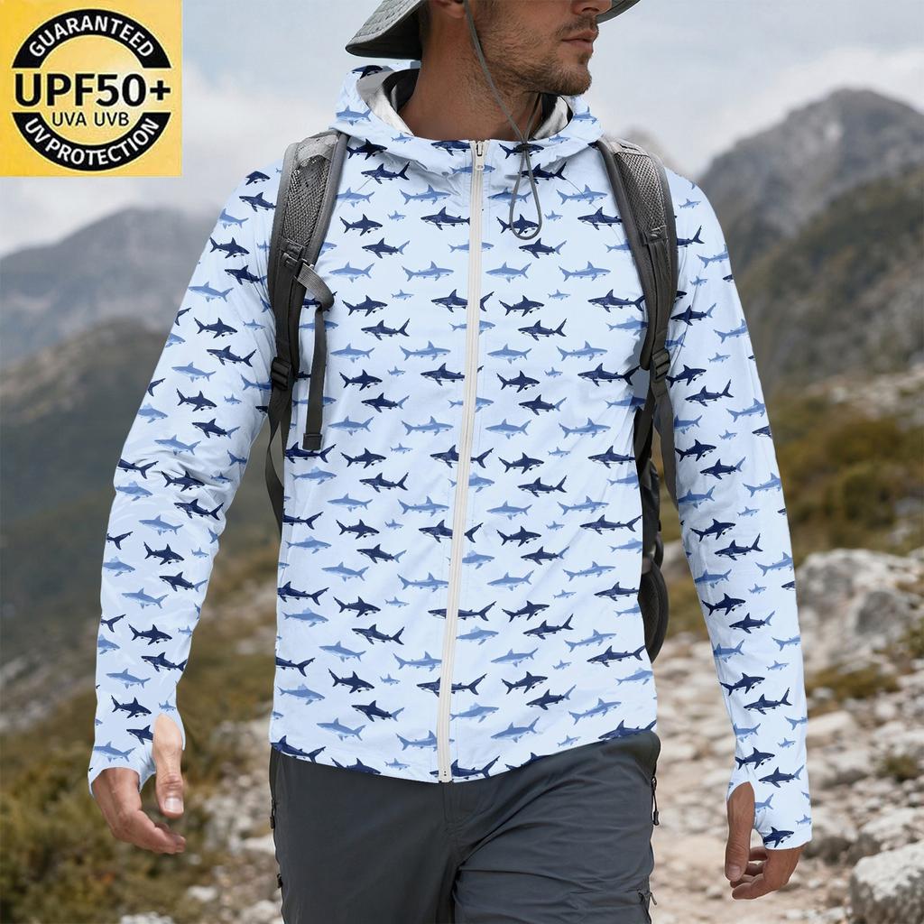 Giacca da Uomo Casual con Cappuccio e Maniche Raglan, Stampa Mimetica, Leggera, Copricapo da Esterno (Occhiali non inclusi)