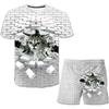 Neonati maschi Abbigliamento Animali gatto 3D T-shirt Set Estate Bambini Abbigliamento casual Set di cartoni animati per ragazzi Ragazze 1-14 anni Vestito per bambini