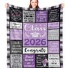 Graduation Blessings Quotes Blanket Printed Nap Blanket Sofa Flannel Blanket Graduation Season Gift