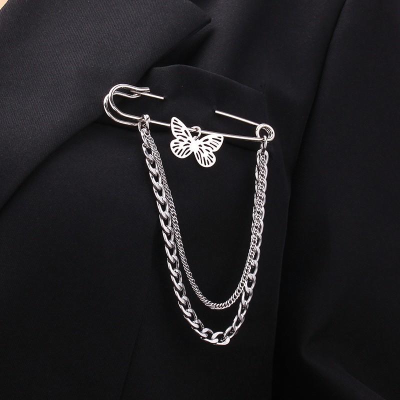 Unisex Skull & Spider Web Bear Pearl Star Brooch - Creative Hip Hop Fashion Pin