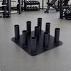 Barbell Holder Space-Saving Gym Bar Storage Rack with Mounting Holes Vertical